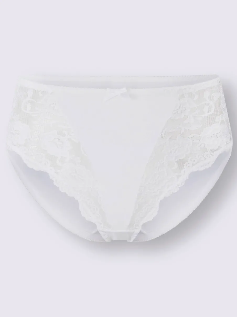 Lot de deux slips avec empiècements en dentelle transparents