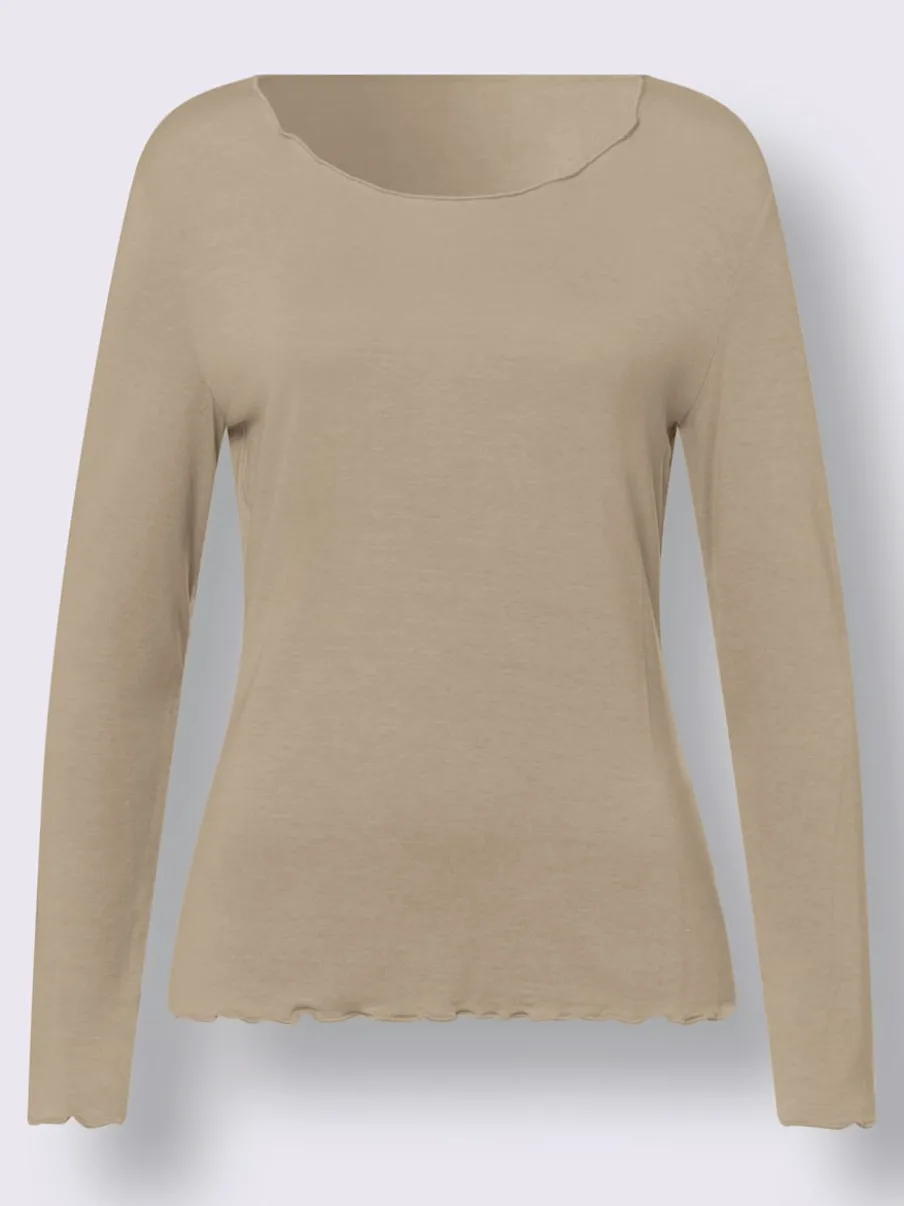 Lot de deux T-shirts légèrement cintrés en viscose douce