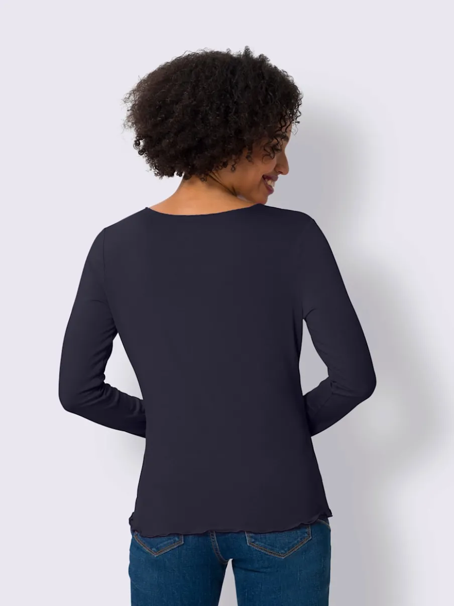 Lot de deux T-shirts légèrement cintrés en viscose douce