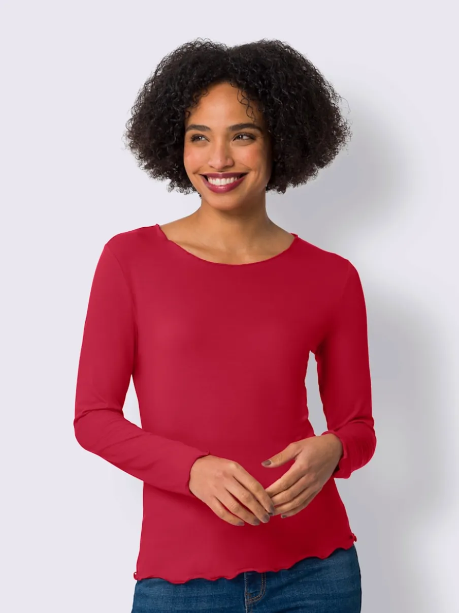 Lot de deux T-shirts légèrement cintrés en viscose douce