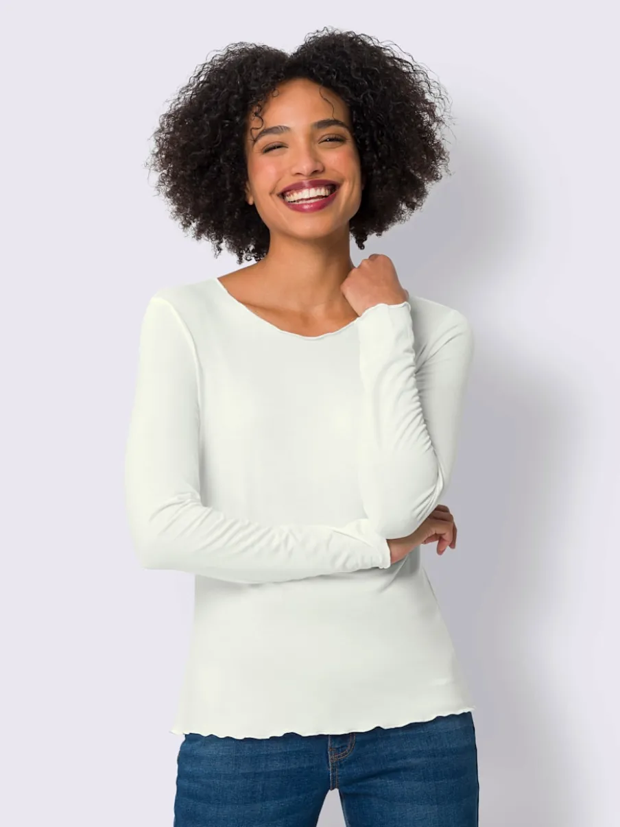 Lot de deux T-shirts légèrement cintrés en viscose douce