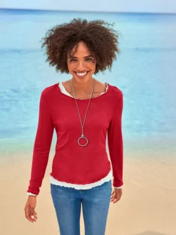 Lot de deux T-shirts légèrement cintrés en viscose douce