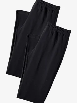 Lot de 2 leggings basiques 3/4 en coton doux
