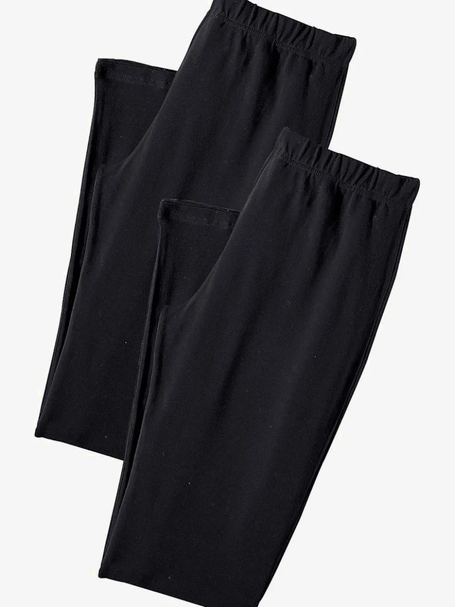 Lot de 2 leggings basiques 3/4 en coton doux