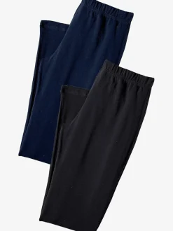 Lot de 2 leggings basiques 3/4 en coton doux