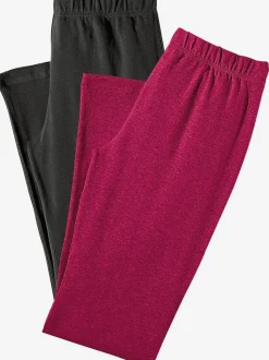 Lot de 2 leggings basiques 3/4 en coton doux