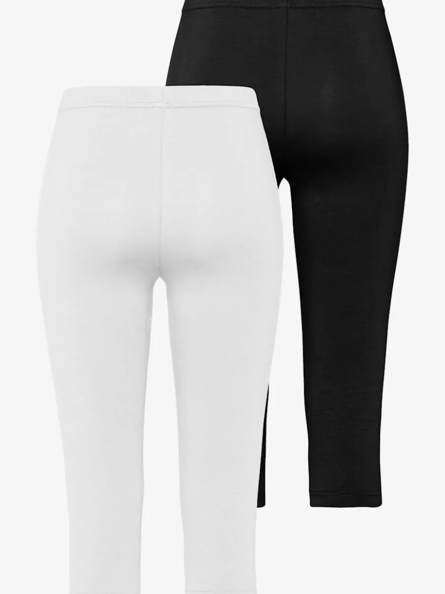 Lot de 2 leggings basiques 3/4 en coton doux