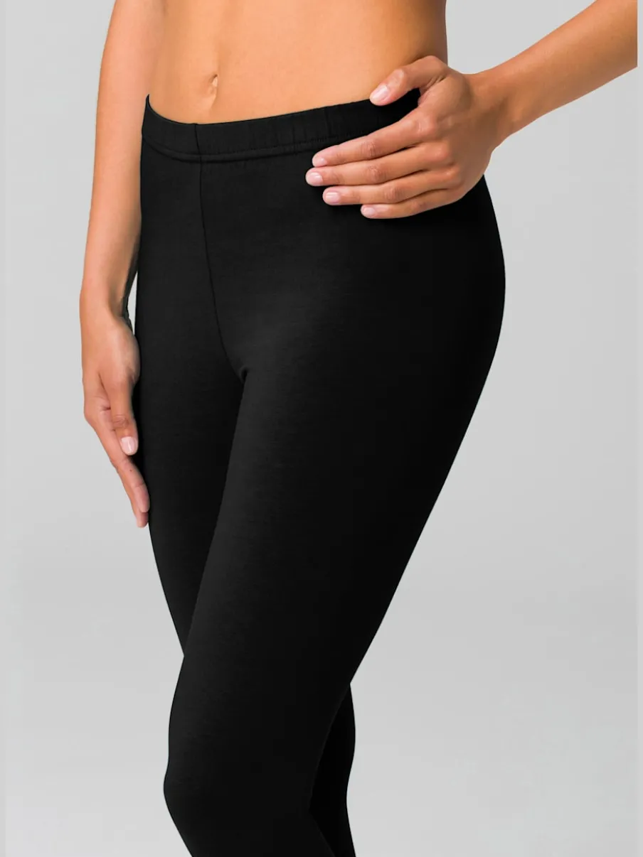 Lot de 2 leggings basiques 3/4 en coton doux