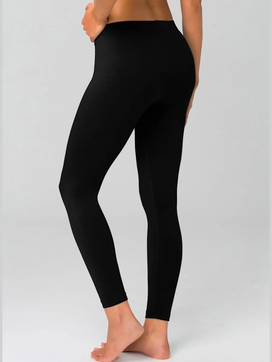 Lot de 2 leggings en coton doux avec élasticité