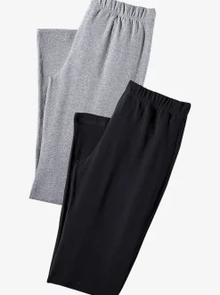 Lot de 2 leggings en coton doux avec élasticité