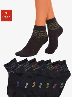 Lot de 7 paires de socquettes tendance pour femme h.i.s