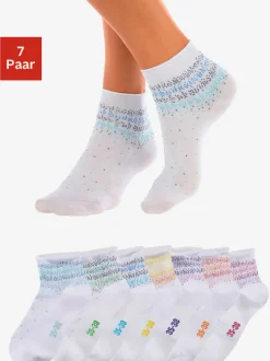 Lot de 7 paires de socquettes tendance pour femme h.i.s
