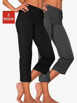 Lot de 2 pantalons basiques longueur 3/4 très confortables