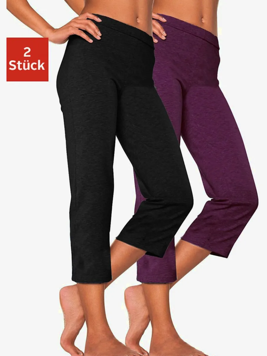 Lot de 2 pantalons basiques longueur 3/4 très confortables