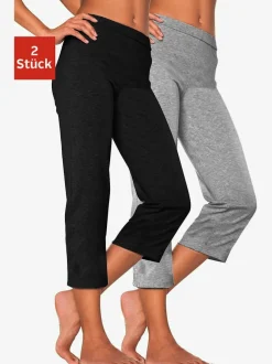 Lot de 2 pantalons basiques longueur 3/4 très confortables
