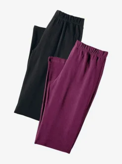 Lot de 2 pantalons basiques longueur 3/4 très confortables