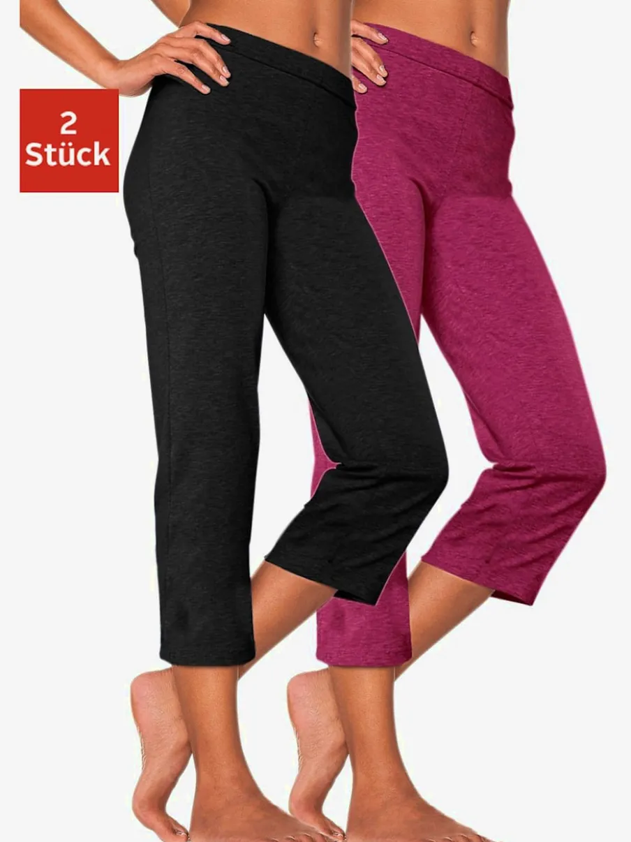Lot de 2 pantalons basiques longueur 3/4 très confortables