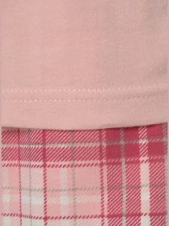 Lot de 2 pyjamas au motif fleuri et à carreaux
