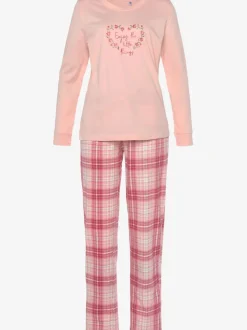 Lot de 2 pyjamas au motif fleuri et à carreaux