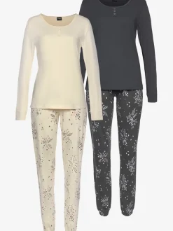 Lot de 2 pyjamas avec imprimé branches florales