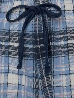 Lot de 2 pyjamas courts au motif fleuri et à carreaux