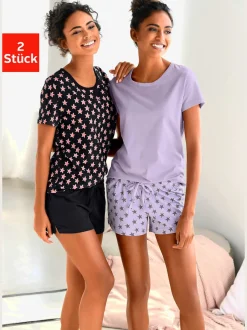 Lot de 2 pyjamas courts avec motif étoile