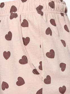 Lot de 2 pyjamas longs avec motif cœur