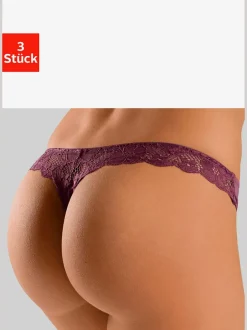 Lot de 3 strings petite fleur