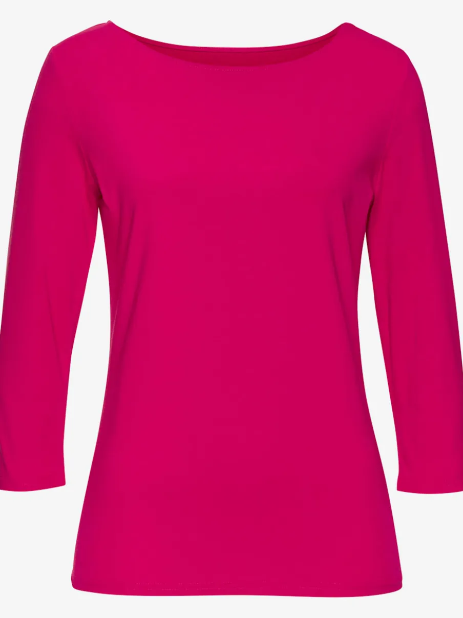 Lot de 2 T-shirts Lascana avec encolure en U et manches 3/4