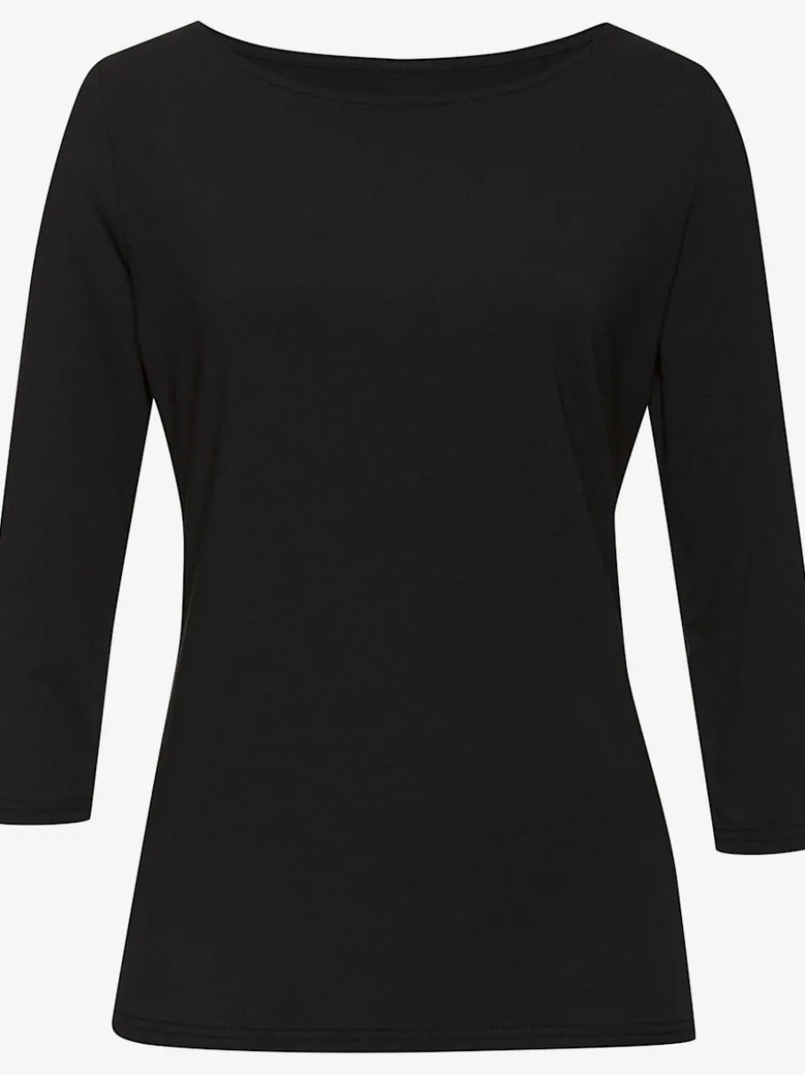 Lot de 2 T-shirts Lascana avec encolure en U et manches 3/4