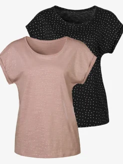 Lot de T-shirts à manches courtes à petits pois délicats