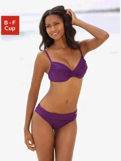 Maillot de bain à armatures avec fronces et bretelles réglables