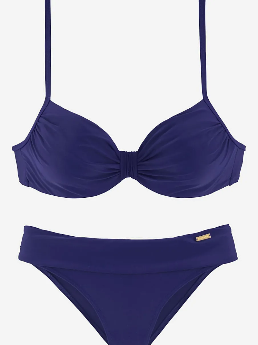 Maillot de bain à armatures avec fronces et bretelles réglables