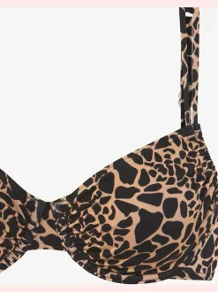 Maillot de bain à armatures avec imprimé animal et bonnets amovibles