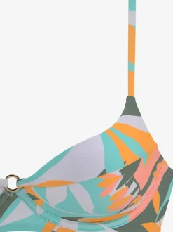 Maillot de bain à armatures avec motif feuilles abstrait