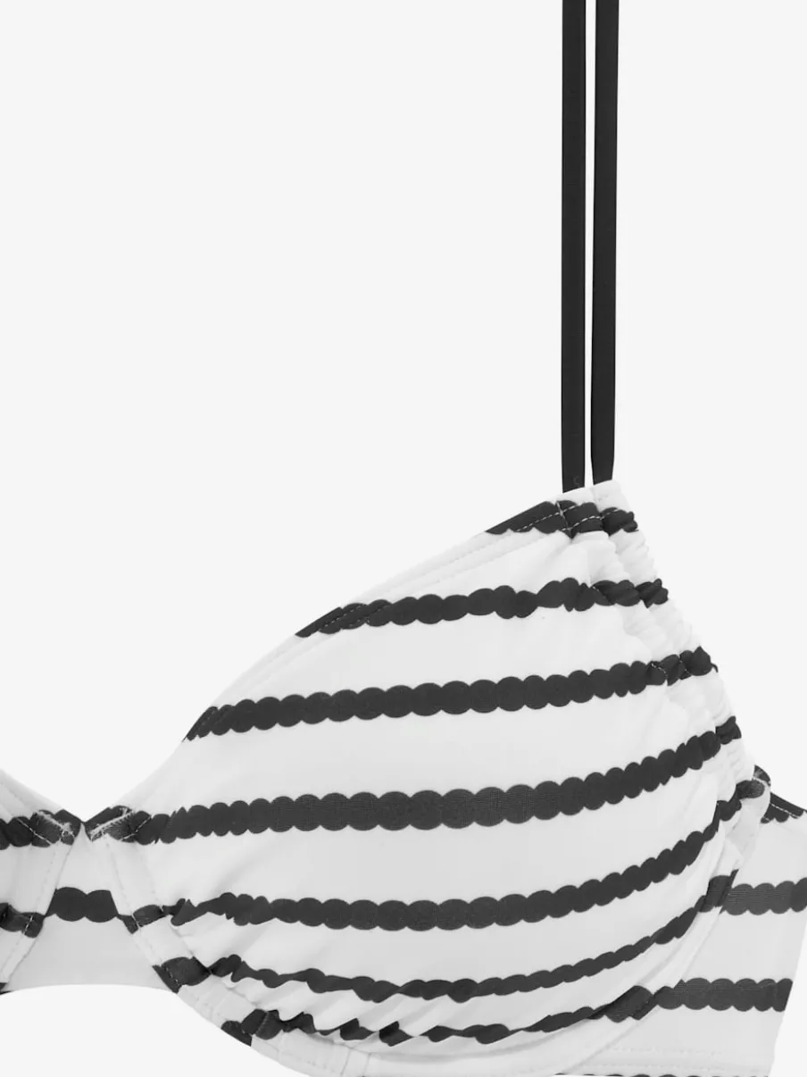 Maillot de bain à armatures avec rayures et bretelles réglables