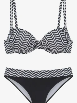 Maillot de bain à armatures avec imprimé graphique et ajustements