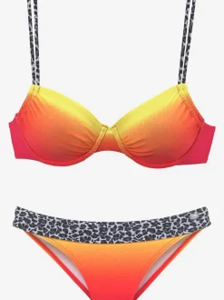 Maillot de bain à armatures imprimé léopard avec bretelles réglables