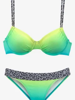 Maillot de bain à armatures imprimé léopard avec bretelles réglables