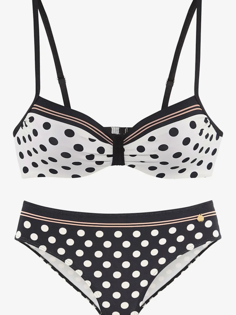 Maillot de bain à armatures motif géométrique bretelles réglables