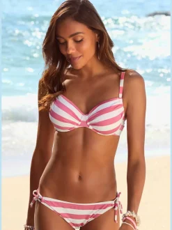 Maillot de bain à armatures motif rayé marin
