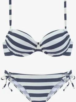 Maillot de bain à armatures motif rayé marin