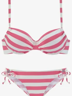 Maillot de bain à armatures motif rayé marin