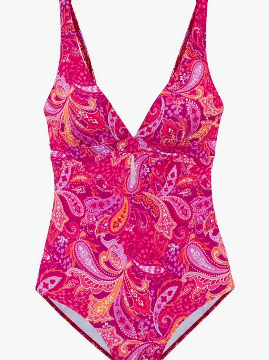 Maillot de bain avec bonnets amovibles et motif paisley