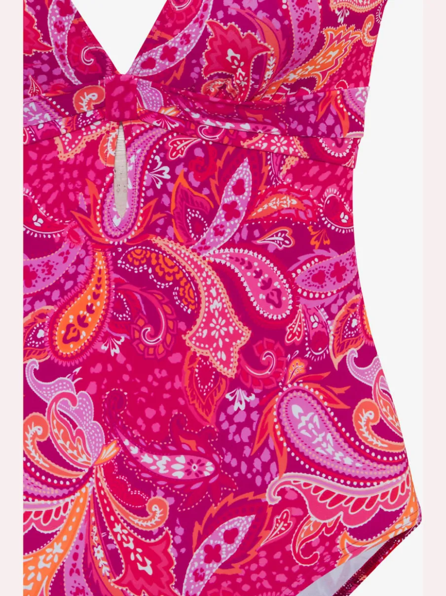 Maillot de bain avec bonnets amovibles et motif paisley