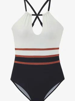 Maillot de bain avec bonnets amovibles et dos arrondi