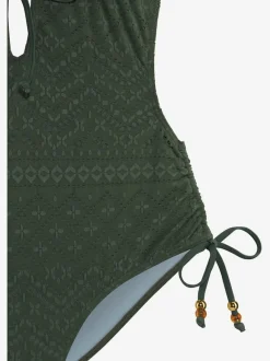 Maillot de bain avec bonnets amovibles et liens réglables