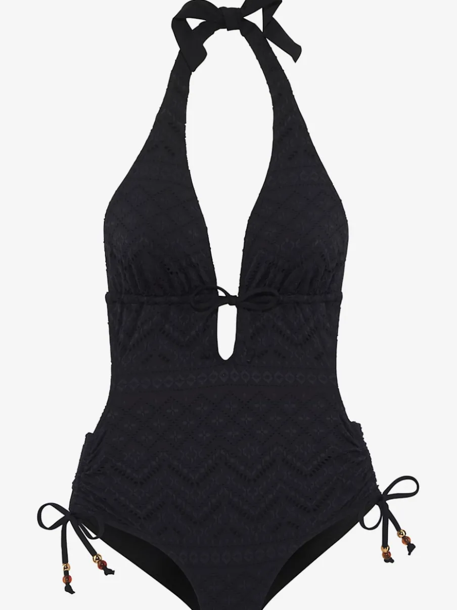 Maillot de bain avec bonnets amovibles et liens réglables