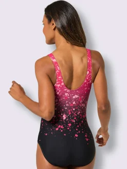 Maillot de bain avec bonnets doux et encolure ronde au dos
