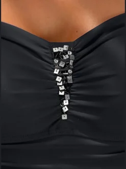 Maillot de bain avec bonnets rembourrés et paillettes